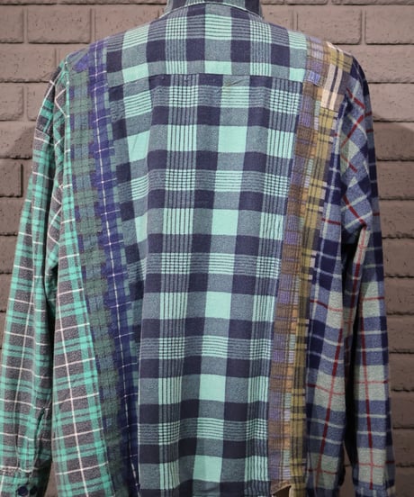 〈REBUILD by NEEDLES〉Flannel Shirt -> 7 Cuts Wide Shirt