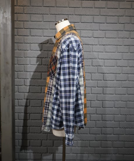 〈REBUILD by NEEDLES〉Flannel Shirt -> 7 Cuts Wide Shirt