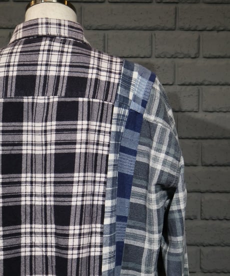 〈REBUILD by NEEDLES〉Flannel Shirt -> 7 Cuts Wide Shirt