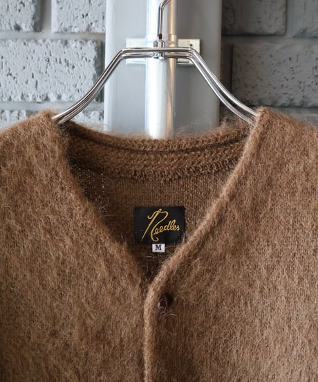 〈NEEDLES〉Mohair Crew Neck Cardigan - Solid
