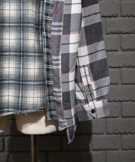 〈REBUILD by NEEDLES〉Flannel Shirt -> 7 Cuts Wide Shirt
