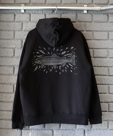 〈RAY TROLL〉Electric Fish Fleece Hoodie / Black