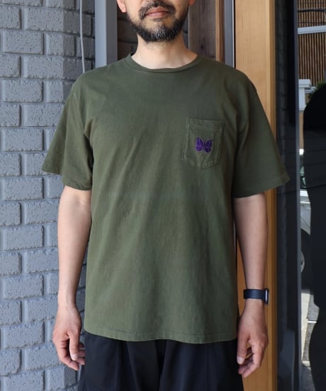 〈NEEDLES〉S/S Pocket Tee - Cotton Jersey / Purple, Black, Green, Heather Grey