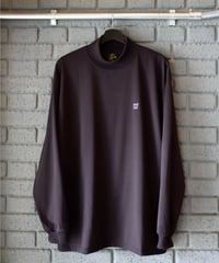 〈NEEDLES〉L/S Mock Neck Tee - Poly Jersey / Dk. Purple