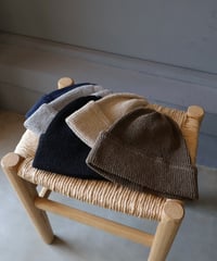 〈cableami〉Linen watch cap