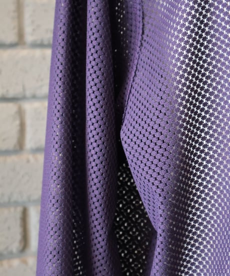〈NEEDLES〉L/S U Neck Tee - Geo Raschel Lace / Eggplant