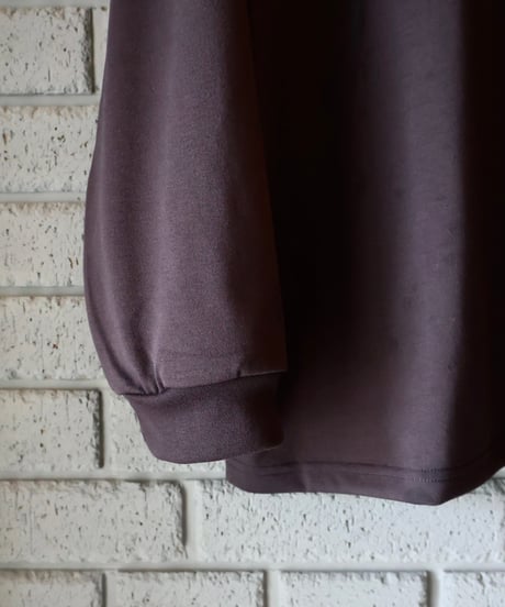 〈NEEDLES〉L/S Mock Neck Tee - Poly Jersey / Dk.Purple