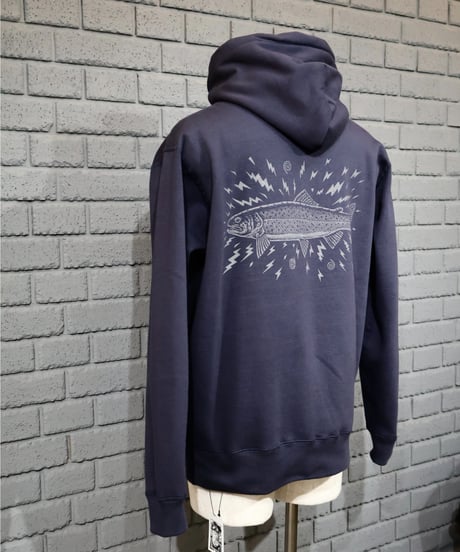 〈RAY TROLL〉Electric Fish Fleece Hoodie / Navy