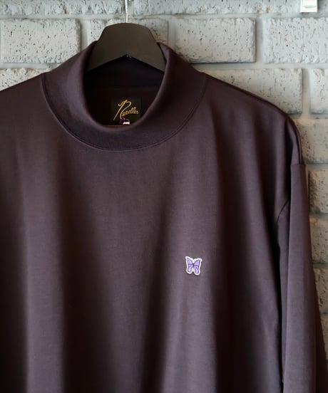 〈NEEDLES〉L/S Mock Neck Tee - Poly Jersey / Dk.Purple