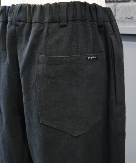 〈go-getter〉Remake Over Dye Vintage Linen Pants / Black