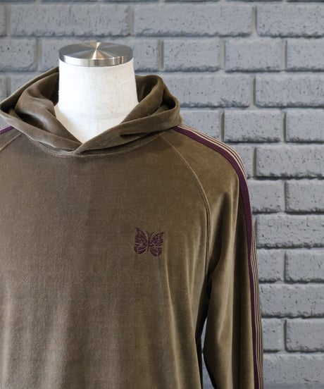 〈NEEDLES〉Track Hoody - C/PE Velour / Taupe