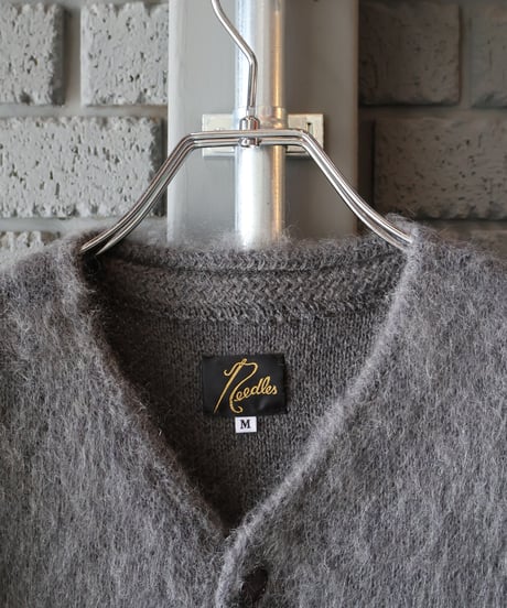 〈NEEDLES〉Mohair Crew Neck Cardigan - Solid