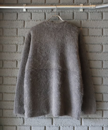 〈NEEDLES〉Mohair Crew Neck Cardigan - Solid