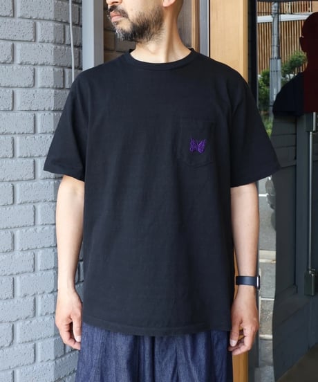 〈NEEDLES〉S/S Pocket Tee - Cotton Jersey / Purple, Black, Green, Heather Grey