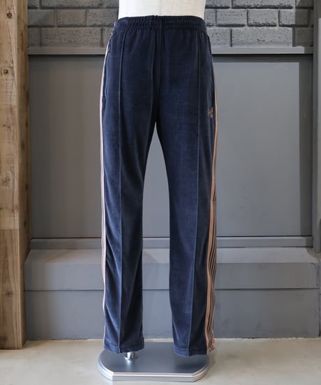 〈NEEDLES〉Narrow Track Pant - C/PE Velour / Steel Blue