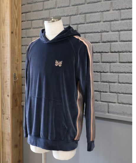 〈NEEDLES〉Track Hoody - C/PE Velour / Steel Blue