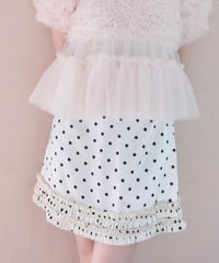 sherbet tulle frill blouse(pink) | sovisoon.off
