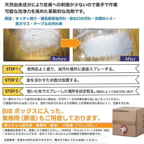 【定期便】詰め替え用10L｜美らちゅら超洗浄（油汚れ一般用）《3倍希釈》