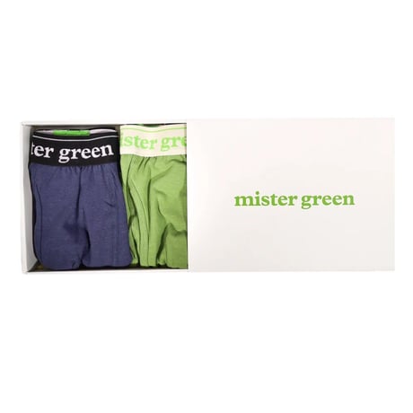 MISTER GREEN Word mark hemp underwear 2pack