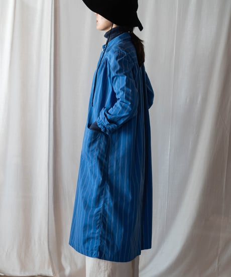 Blue Stripe Cotton Coat