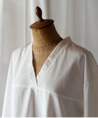 Vintage White Cotton Pullover Shirt
