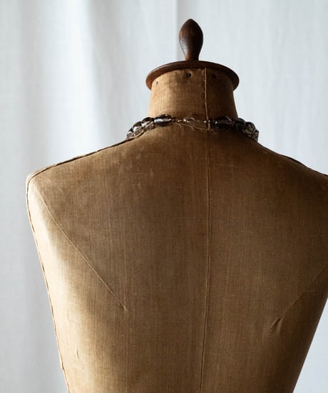 煙水晶（スモーキークォーツ）とカレンシルバーのネックレス｜42cm