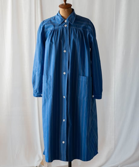 Blue Stripe Cotton Coat