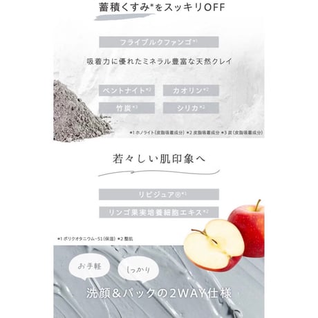ラシンシア IN/OUT クレイペースト ウォッシュ&パック 120g