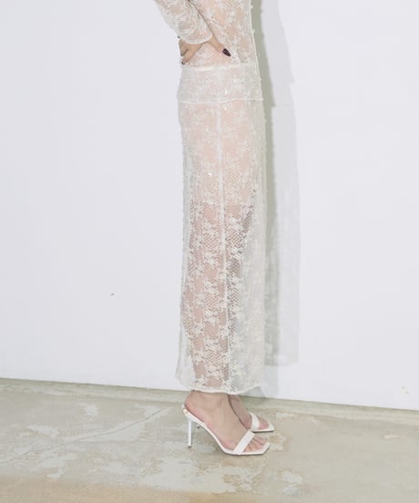 Beaded lace skirt