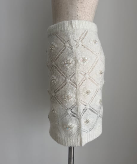 Beaded crochet skirt