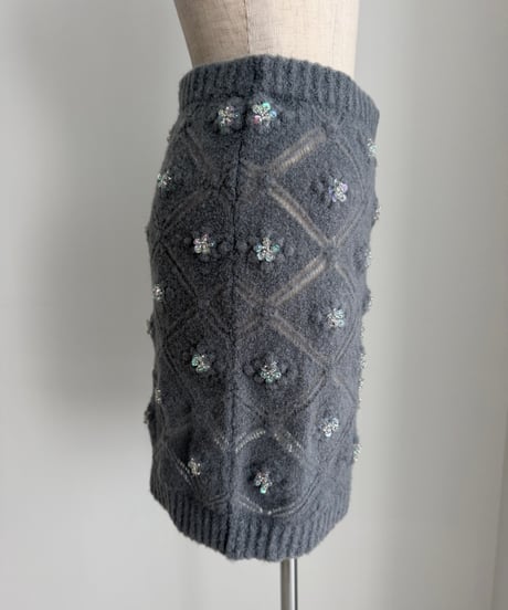 Beaded crochet skirt