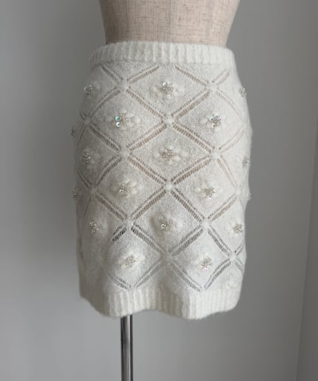 Beaded crochet skirt