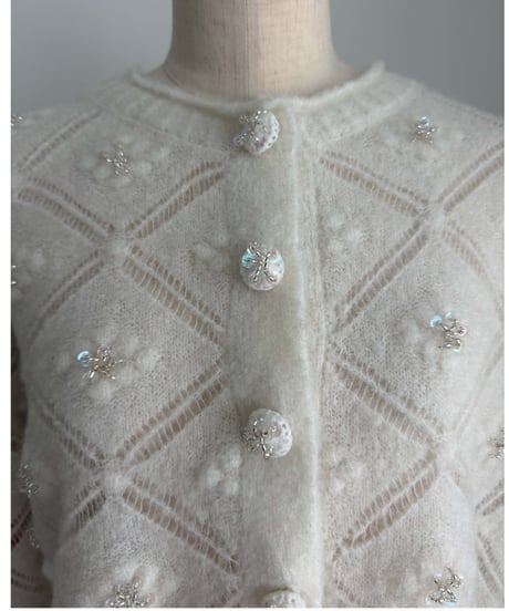 Beated crochet C/D col.gray