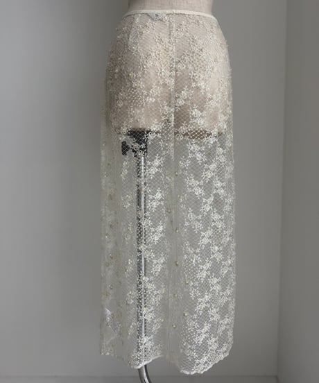 Beaded lace skirt