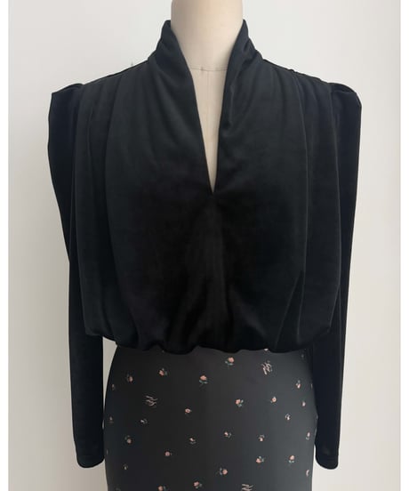 Velour cropped top