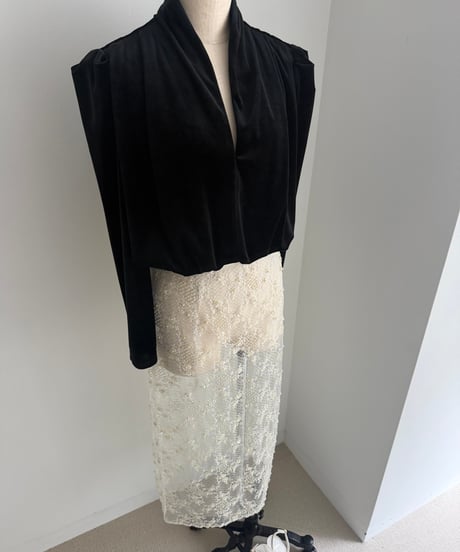 Beaded lace skirt