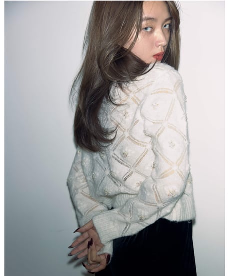 Beated crochet C/D ivory pre order