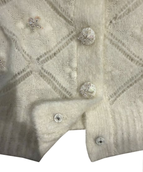 Beated crochet C/D col.gray