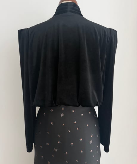 Velour cropped top