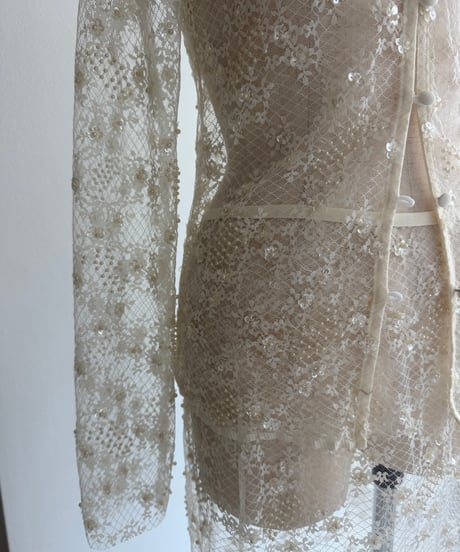 Beaded lace skirt