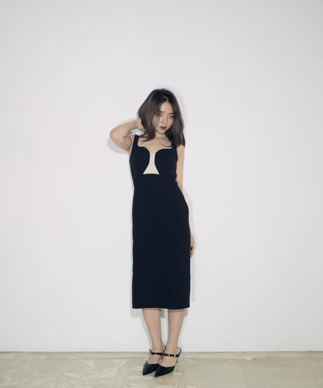 Panelled midi dress