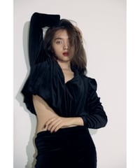 Velour cropped top