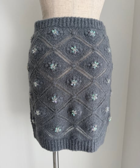 Beaded crochet skirt