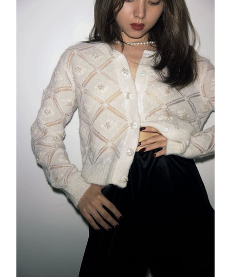 Beated crochet C/D ivory pre order