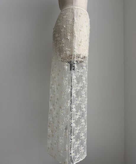 Beaded lace skirt
