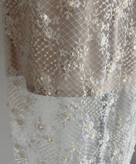 Beaded lace skirt