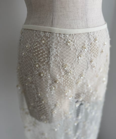 Beaded lace skirt