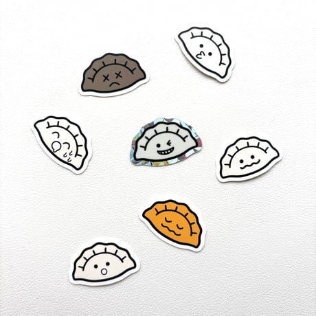 まっこと餃子フレークシール 14枚入り 【ぺたりんこ商店オリジナル】