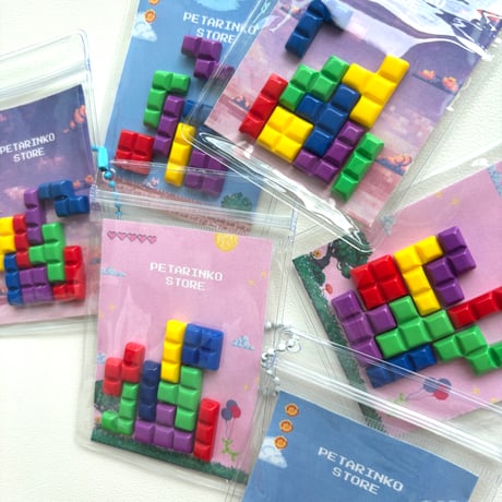 ブロックゲームシール byぺたりんこ商店 オリジナル立体シール
