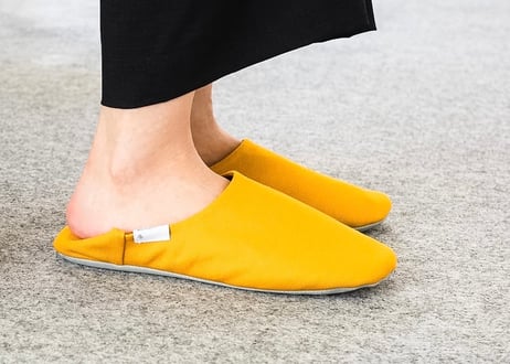 帆布バブーシュ　Mustard Yellow